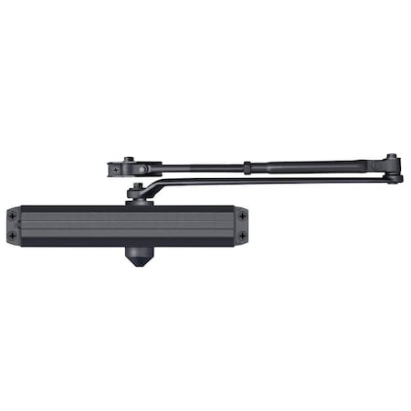 Remington Tell 600 Series Matte Black Aluminum Hydraulic Adjustable Door Closer Grade 1 DC100451